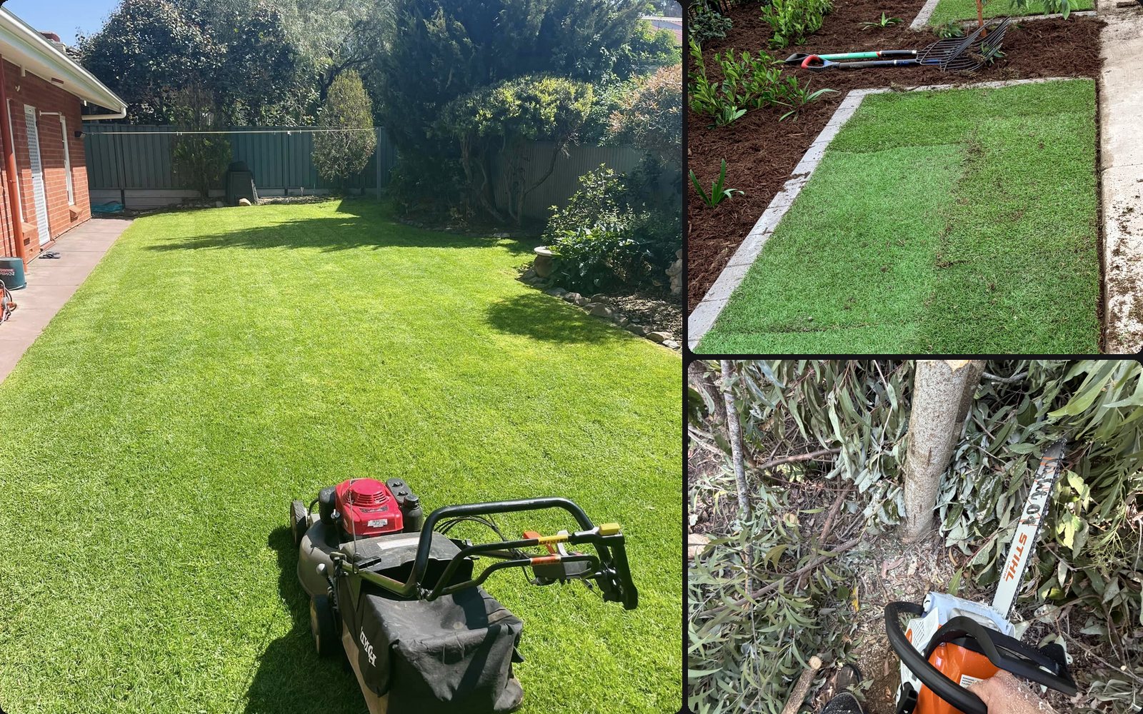 Lawn mowing, new turf and tree pruning — BrightHome jobs across the Sunshine Coast